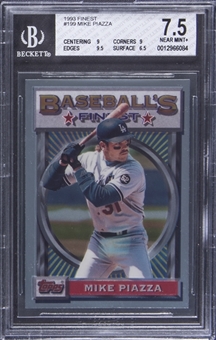 1993 Topps Finest #199 Mike Piazza - BGS NM+ 7.5